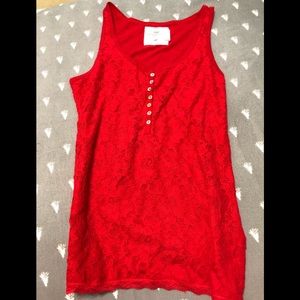H&M S size Red Lace Tank Top